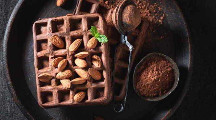 Chocolate Nut Butter Waffles