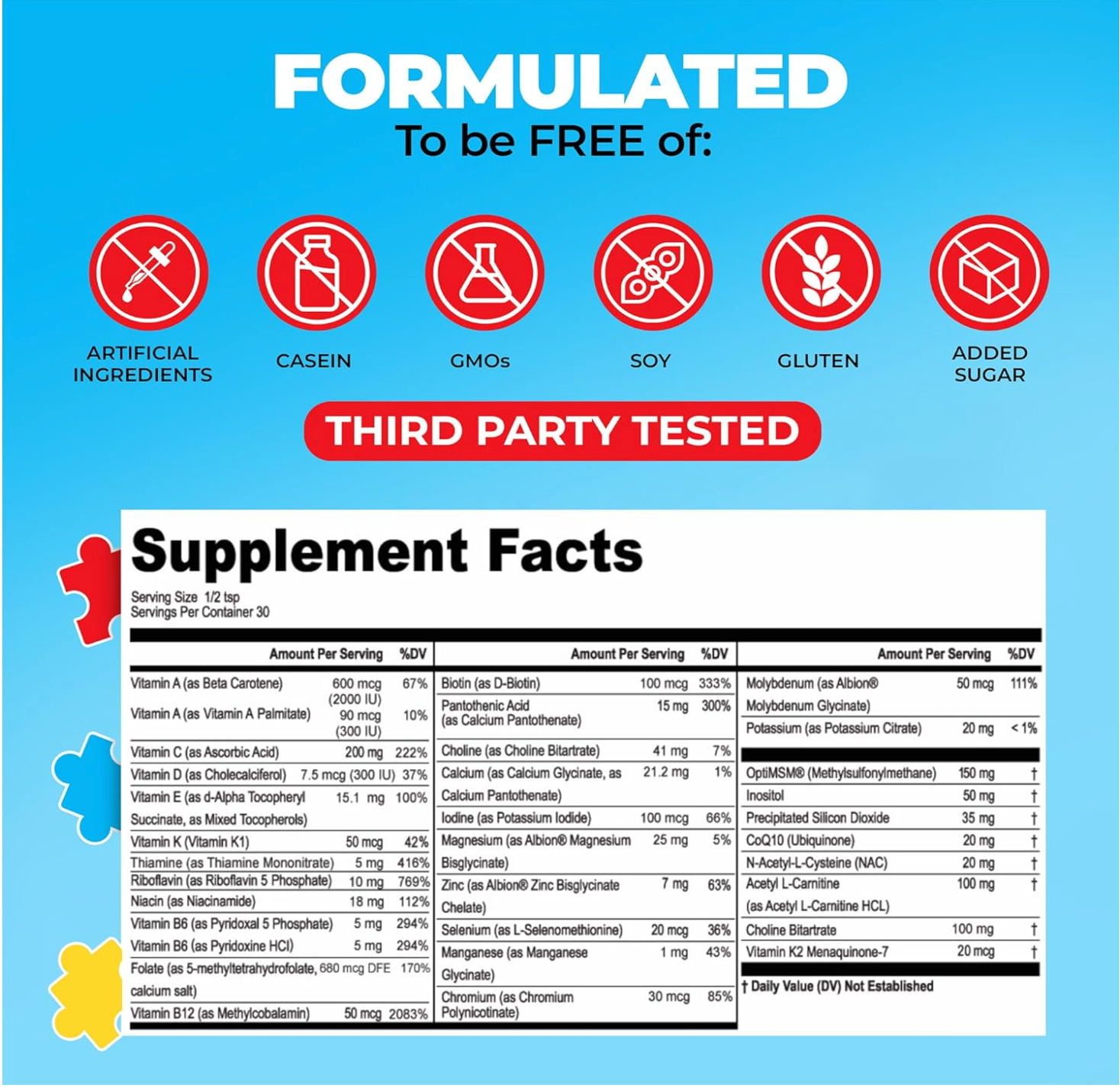 l carnitine dosage for kids FOCUS 1Q Kids Multivitamin Mineral Plus Powder